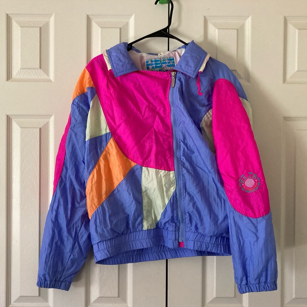 Head Sports Vintage Jacket Windbreaker hot pink size medium